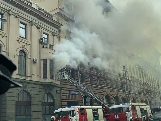 No Vietnamese injured in office building fire in Moscow